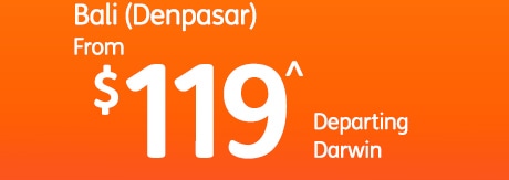 Bali (Denpasar) from $119^ departing darwin