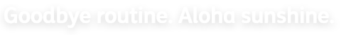 Goodbye routine. Aloha sunshine.